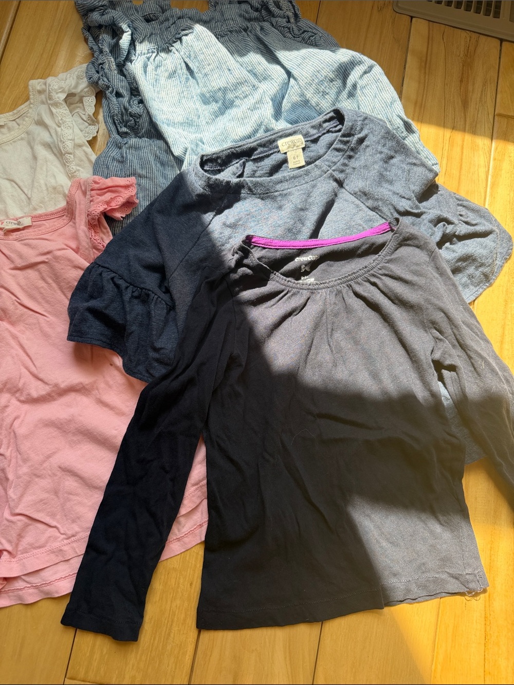 Crewcuts Sz S/6-7 - Girls Mixed Tops Bundle - White, Pink, Blue, Navy, Stripe - Picture 4 of 4